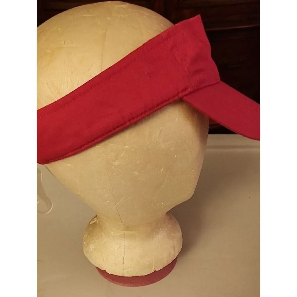 Pink Visor Cap with Glitter Ring Accent